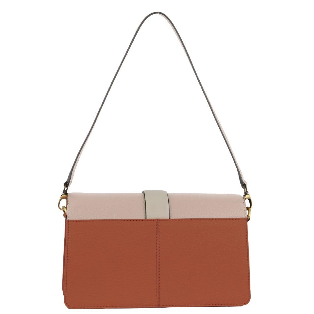 Beige Pierre Cardin Leather Crossbody Clutch Bag | 0356-ZOCPK