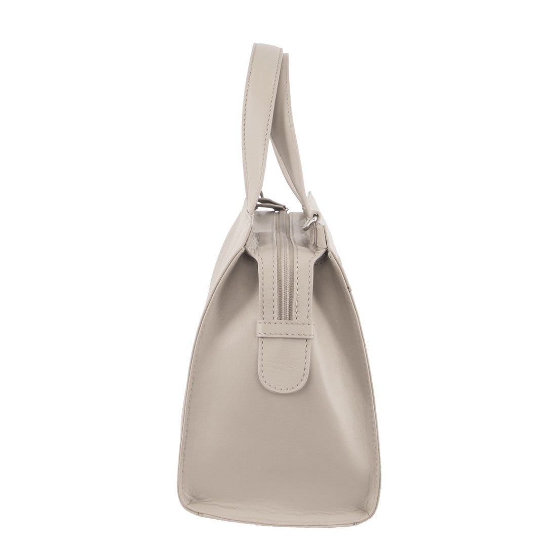 Beige Pierre Cardin Leather Stitch-design Tote Bag | 7462-SHJNB