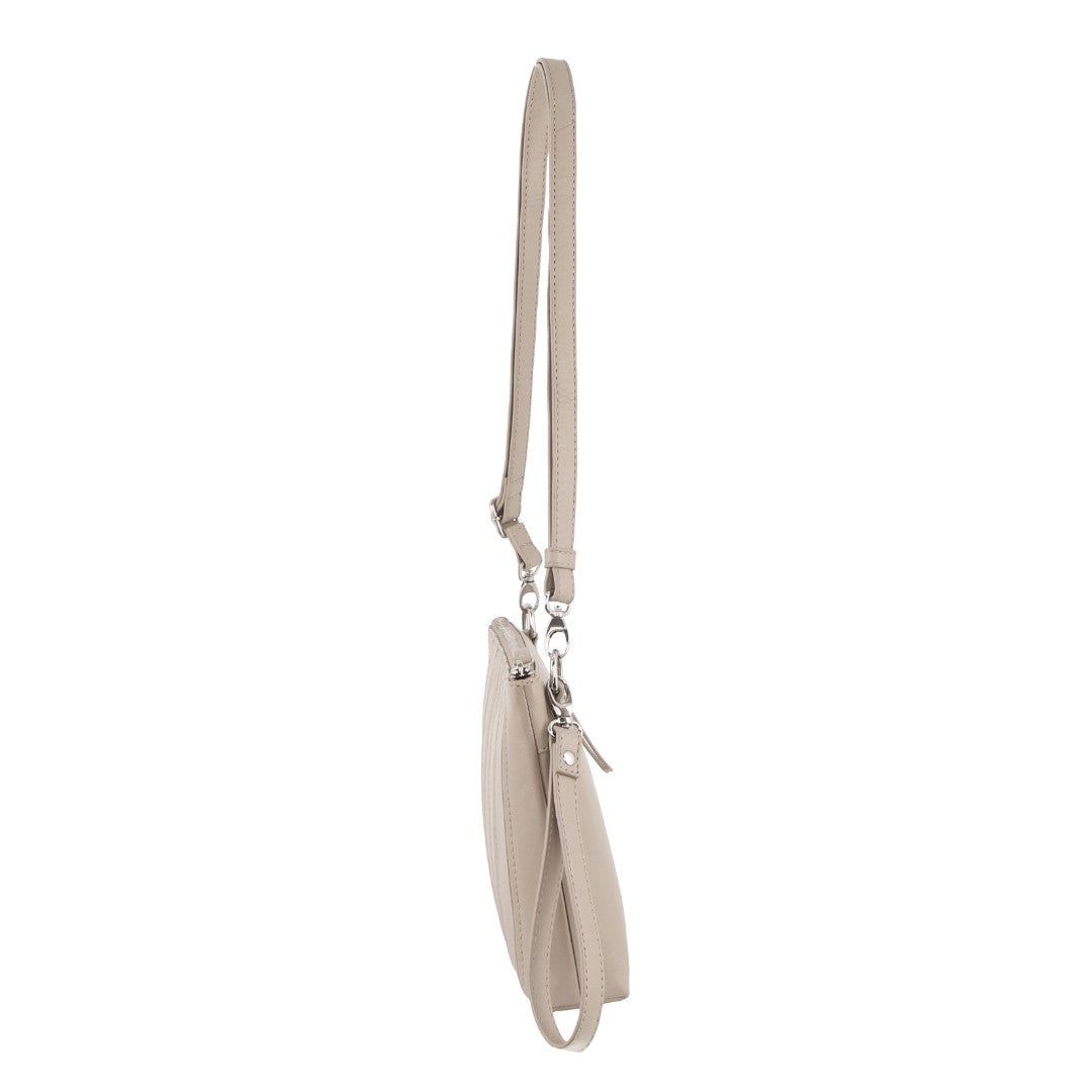 Beige Pierre Cardin Leather Stitch-design Cross-Body Bag | 5360-UAEXS