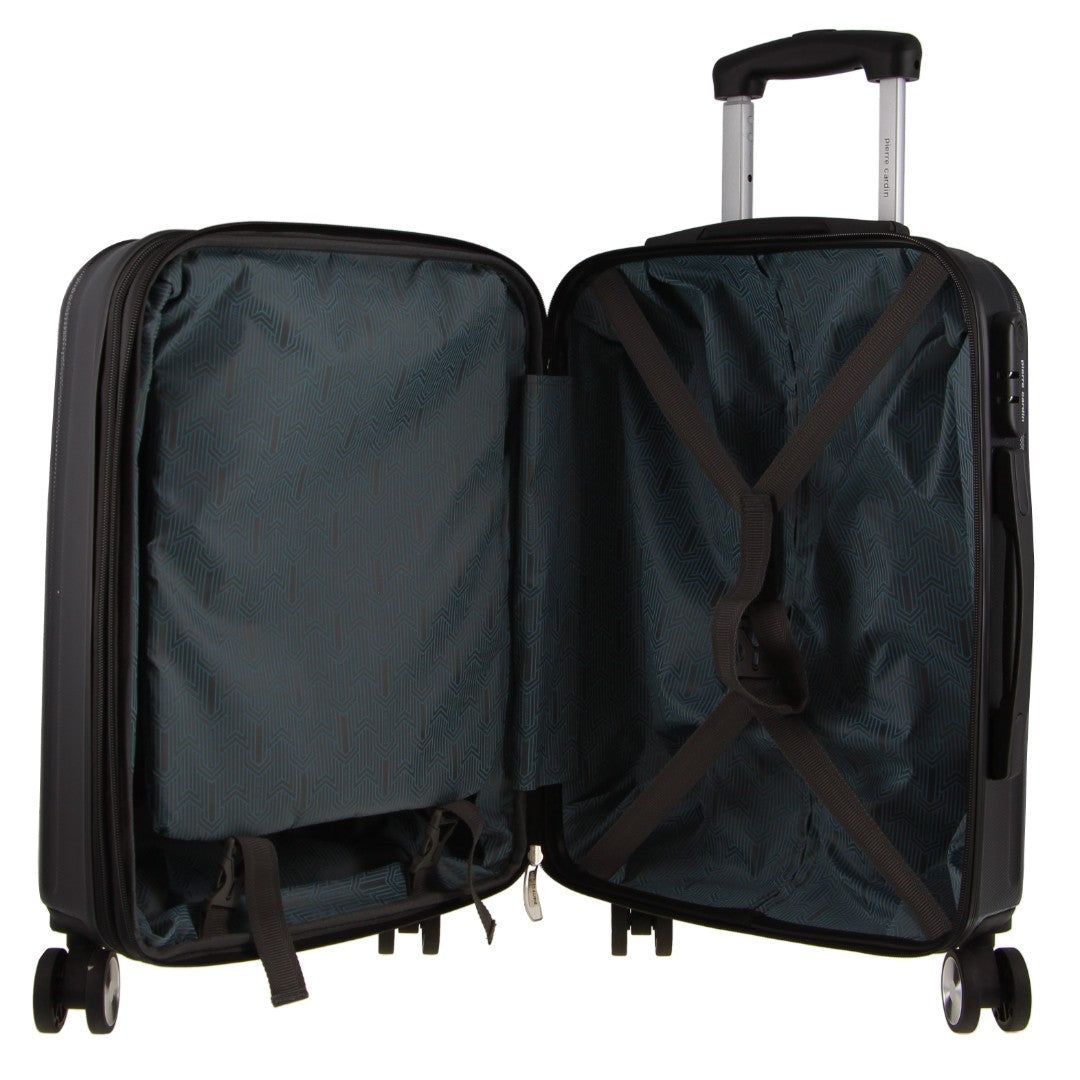 Black Pierre Cardin 54cm CABIN Hard Shell Case | 9715-UDSBO