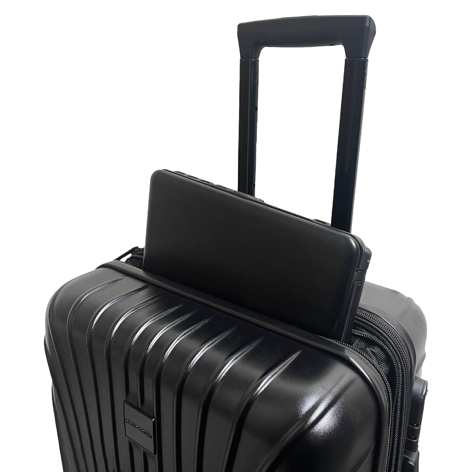 Black Pierre Cardin 54cm CABIN Hard Shell Case | 6293-NMLAI