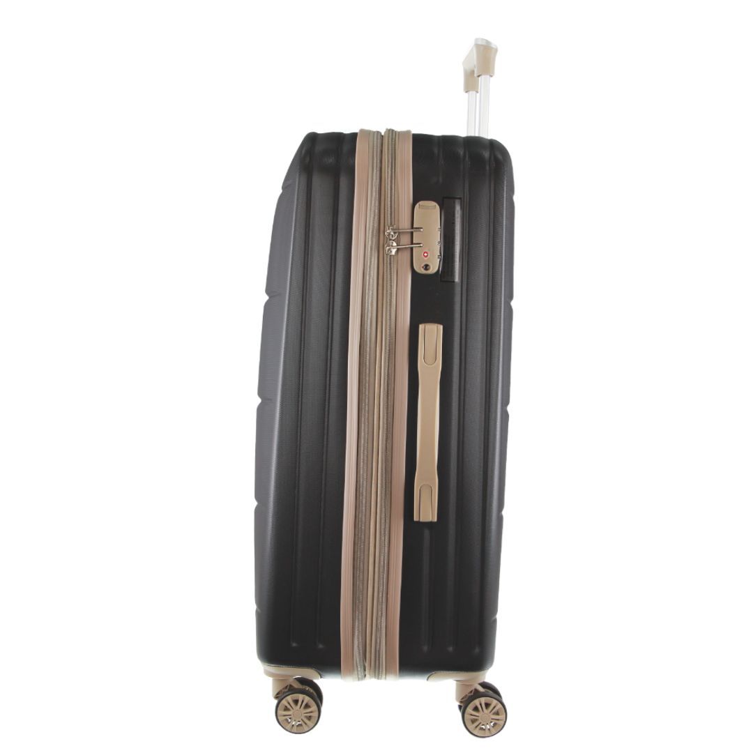 Black Pierre Cardin 70cm Medium Hard-Shell Suitcase | 0914-AMKGR