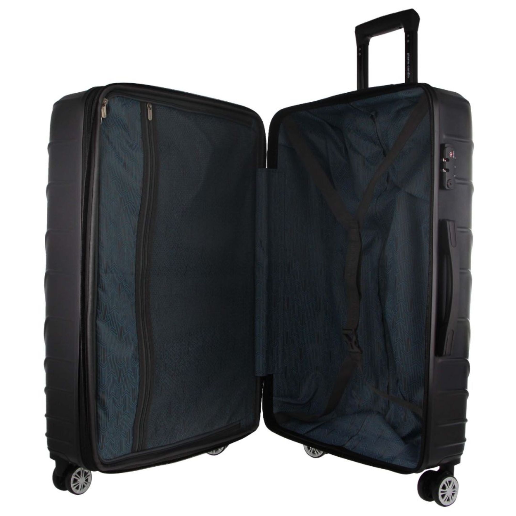 Black Pierre Cardin 80cm LARGE Hard Shell Case | 2405-HYURF