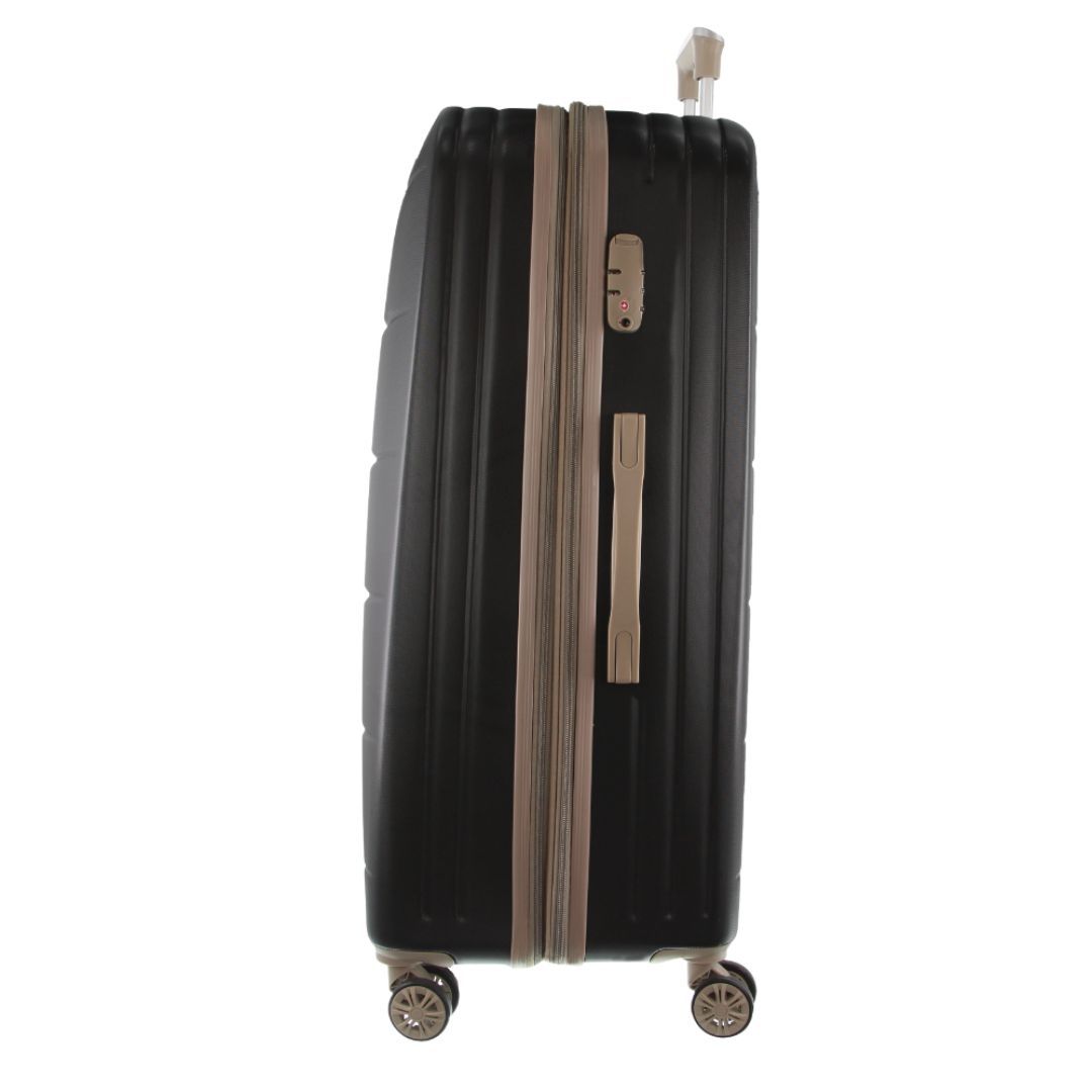 Black Pierre Cardin 80cm Large Hard-Shell Suitcase | 3791-YSPFM