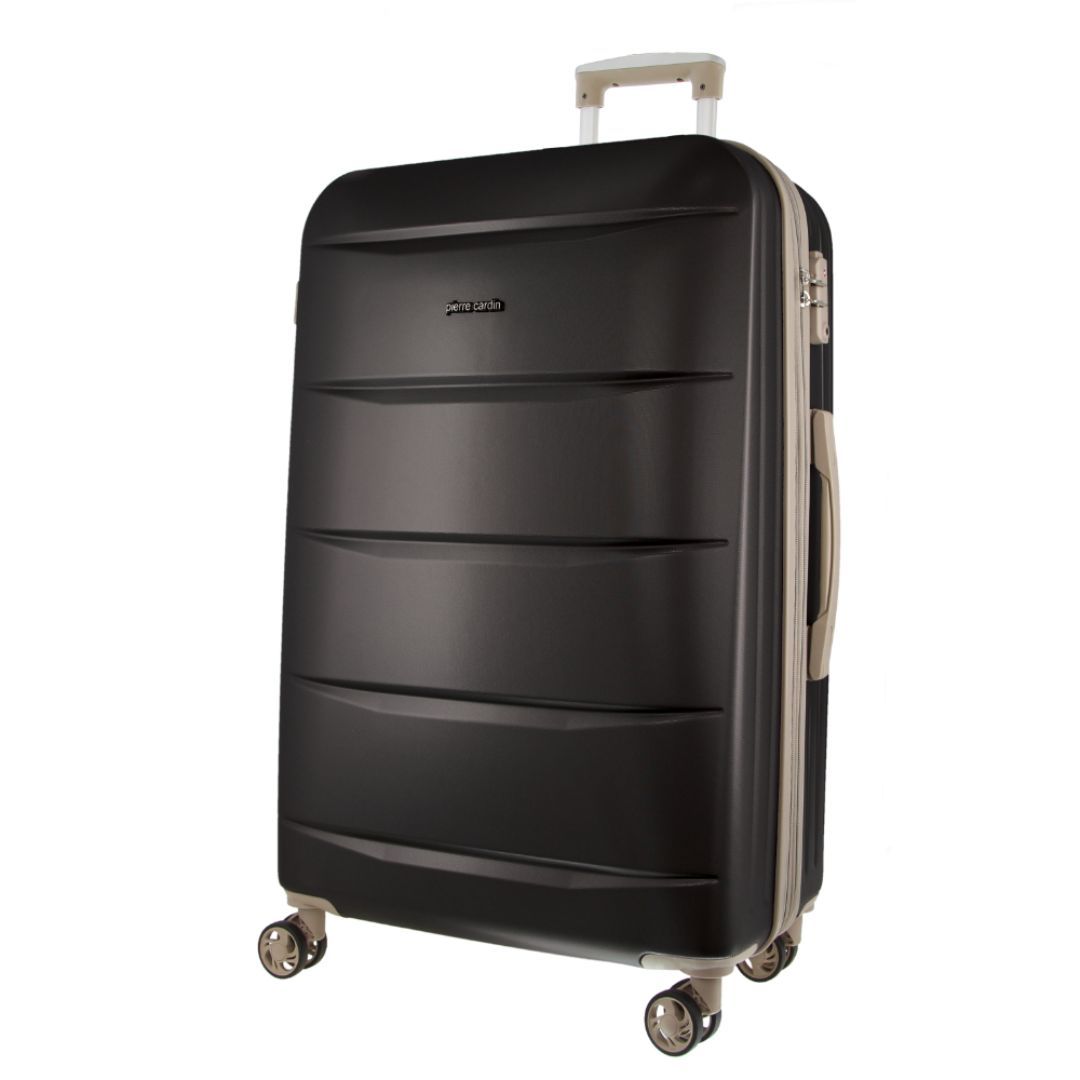 Black Pierre Cardin 80cm Large Hard-Shell Suitcase | 3791-YSPFM