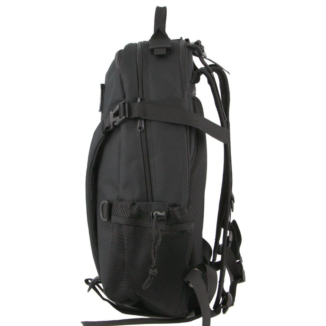 Black Pierre Cardin Adventure Travel & Casual Backpack | 8290-RMEYU