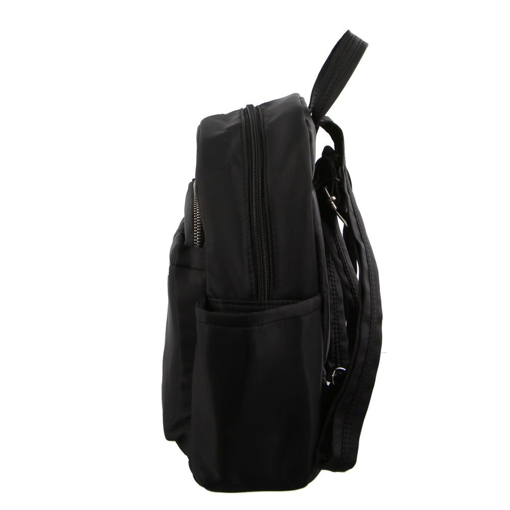 Black Pierre Cardin Anti-Theft Backpack | 2347-JGCBY