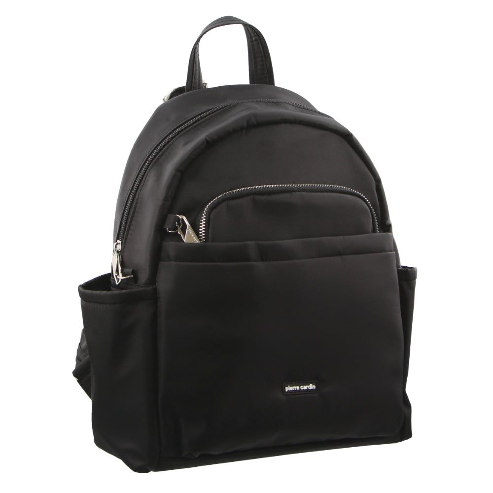 Black Pierre Cardin Anti-Theft Backpack | 7835-QRGWK