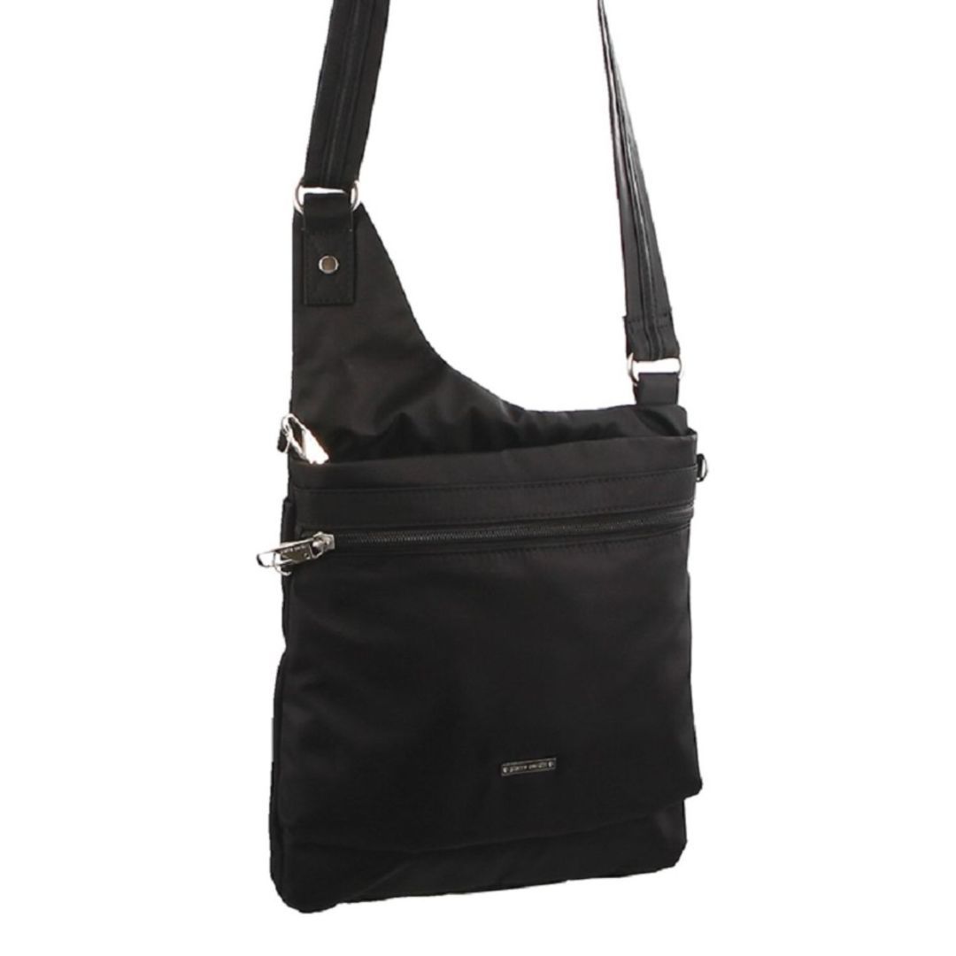 Black Pierre Cardin Anti-Theft Cross Body Bag | 4260-NSELK