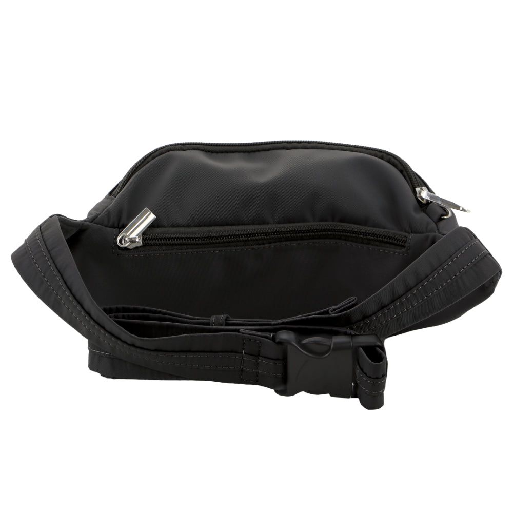 Black Pierre Cardin Anti-Theft Waist Bag | 8574-BYZLT