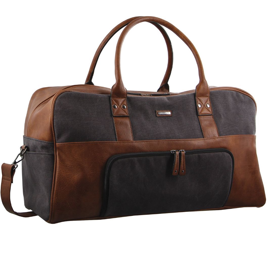 Black Pierre Cardin Canvas Overnight Bag | 4801-JDIVK