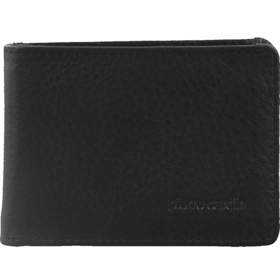 Black Pierre Cardin Italian Leather Bi-Fold Wallet | 7982-IZOBY