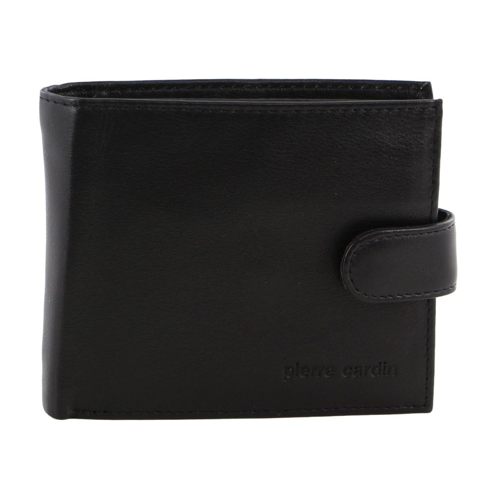 Black Pierre Cardin Italian Leather Two Tone Wallet | 5297-LGTOU