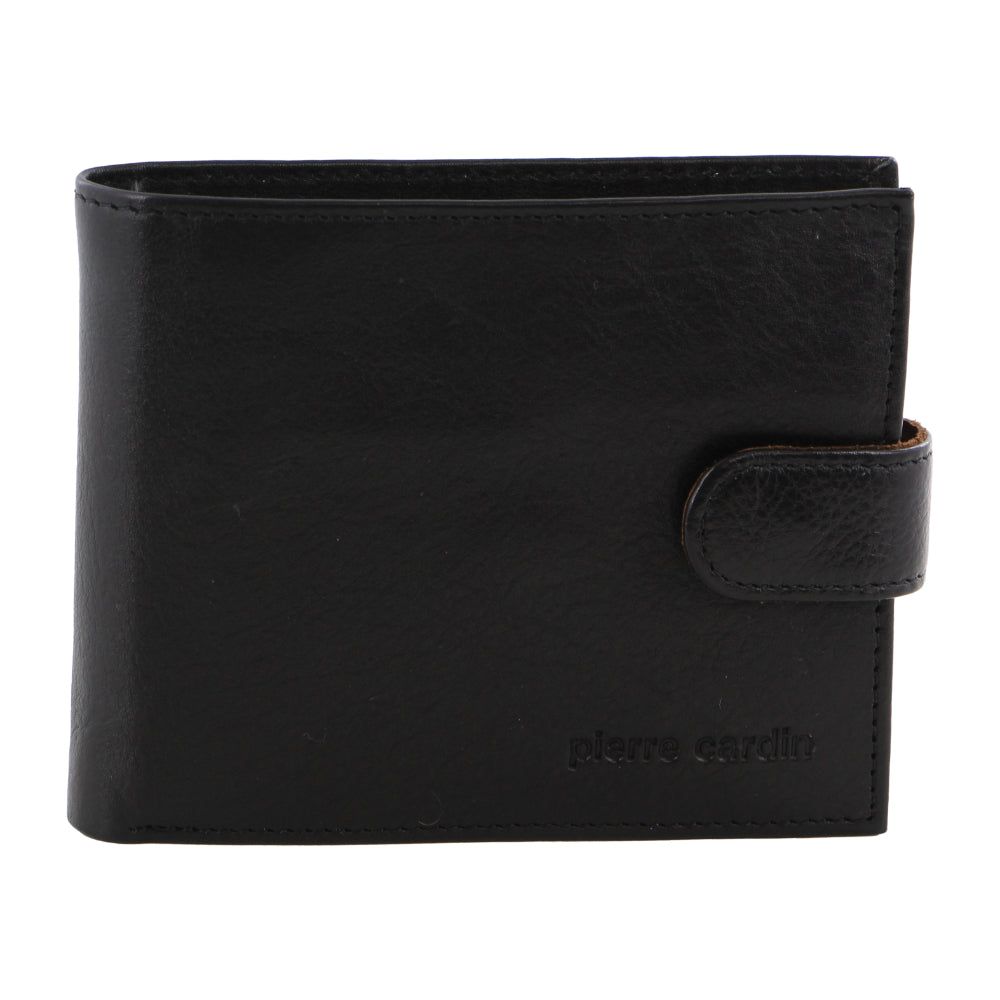 Black Pierre Cardin Italian Leather Two Tone Wallet | 5297-LGTOU