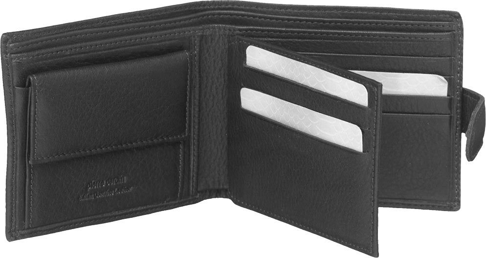 Black Pierre Cardin Italian Leather Wallet Card Holder | 0139-JHGIR