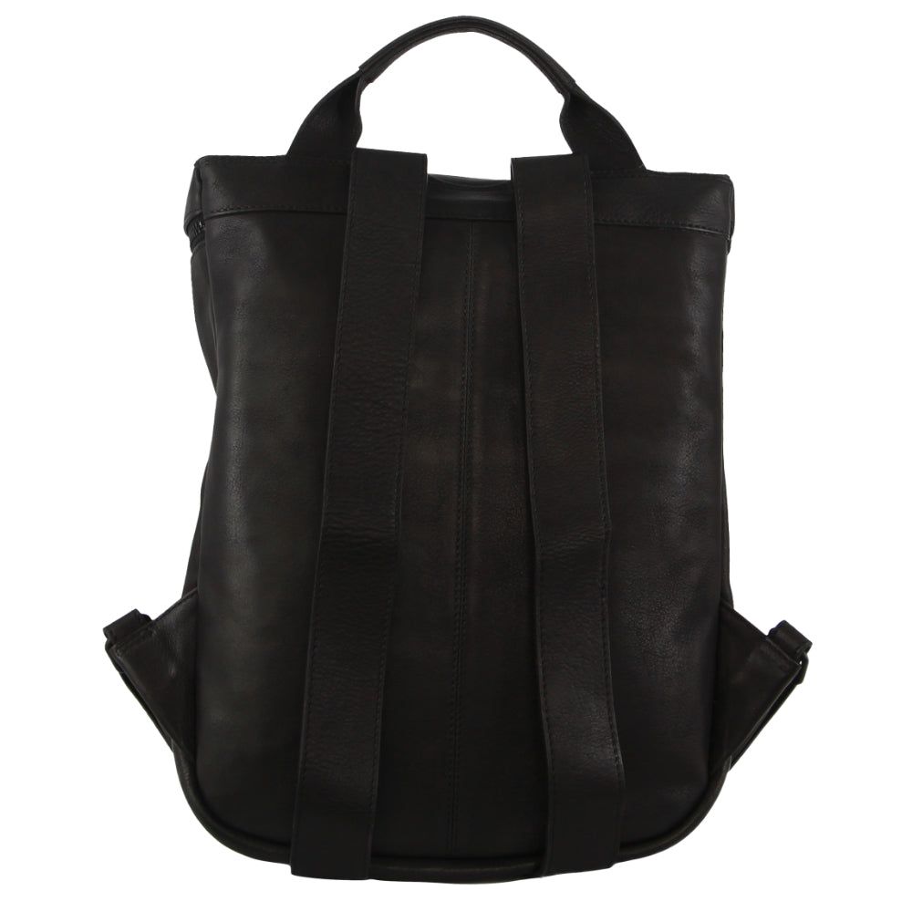 Black Pierre Cardin Leather Backpack | 6431-RLQTK