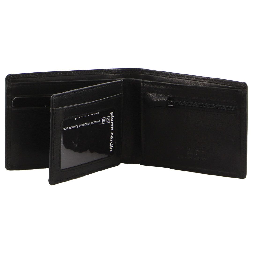 Black Pierre Cardin Leather Bi-Fold Wallet | 3418-CQSUB