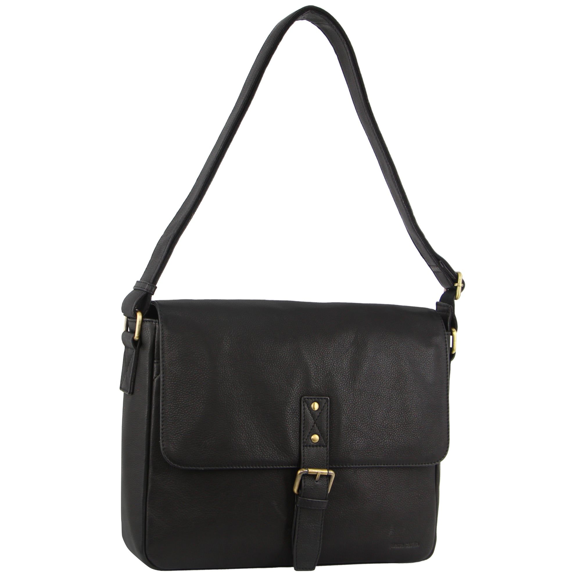 Black Pierre Cardin Leather Business Satchel | 5127-DFUBY