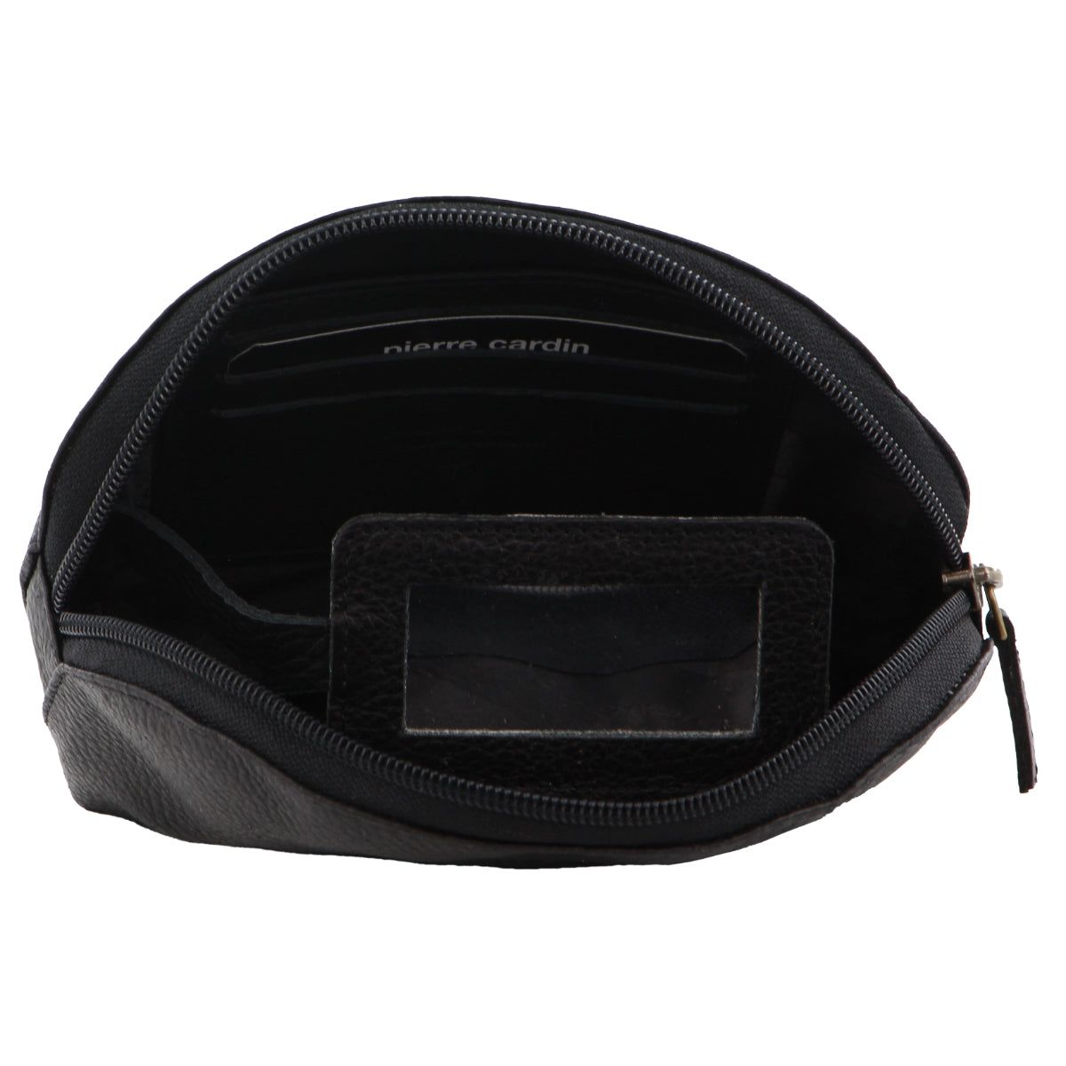 Black Pierre Cardin Leather Coin Purse | 4012-QTEOY