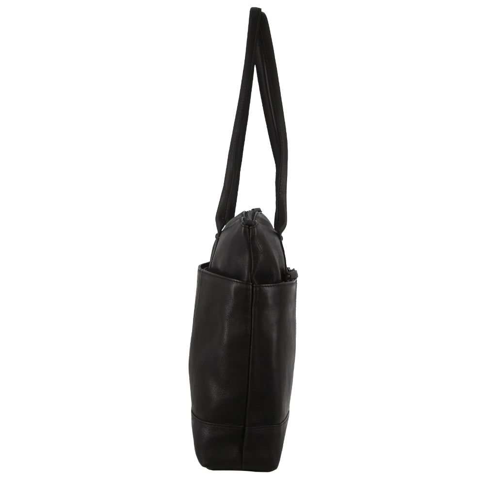 Black Pierre Cardin Leather Computer Bag | 2908-WHOAX