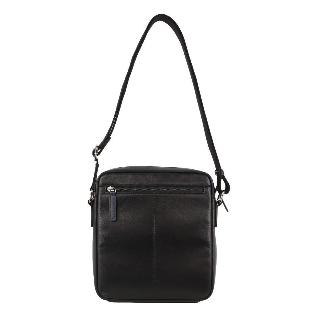 Black Pierre Cardin Leather Cross-Body Bag | 2684-TBKPU