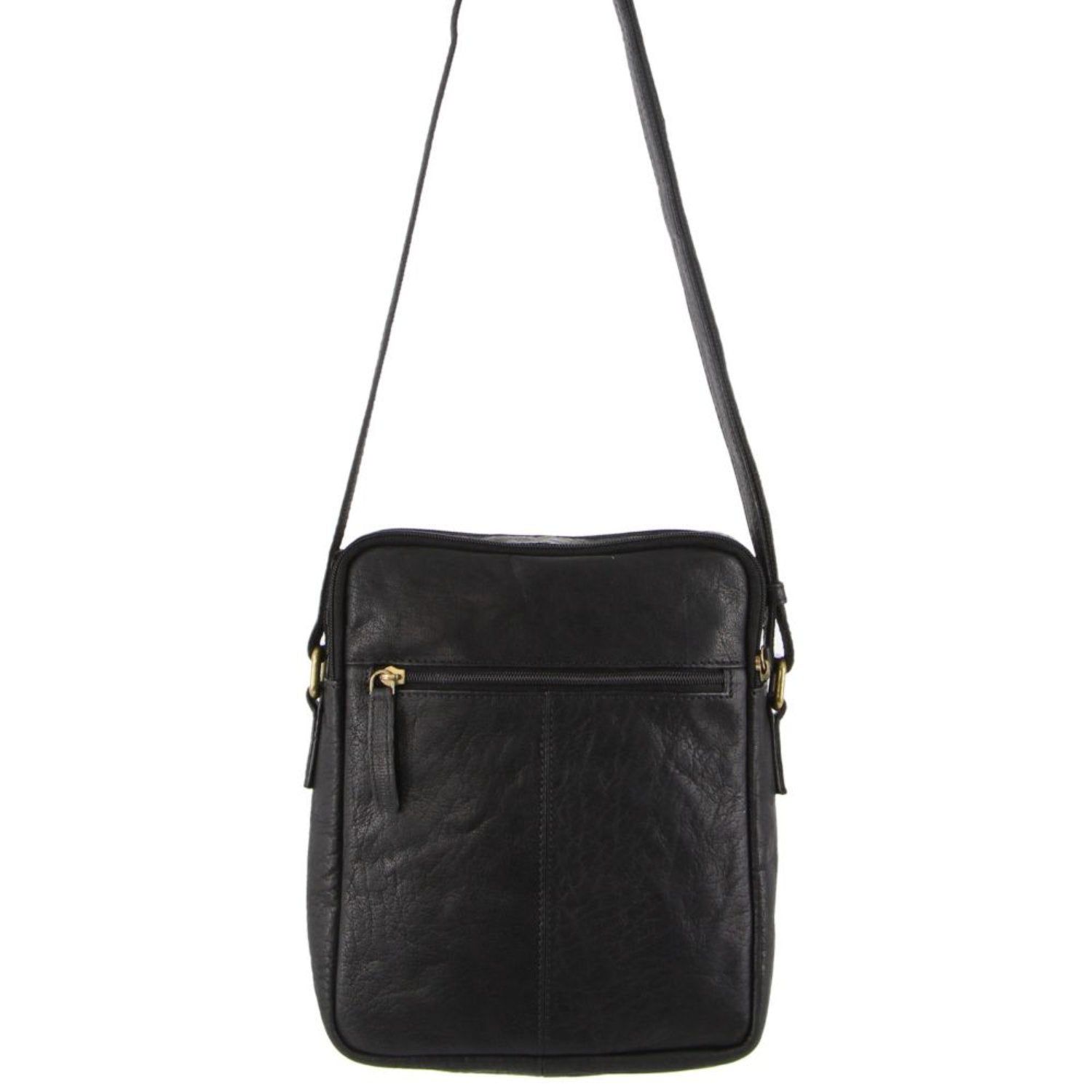 Black Pierre Cardin Leather Cross-Body Bag | 1904-WXPUD