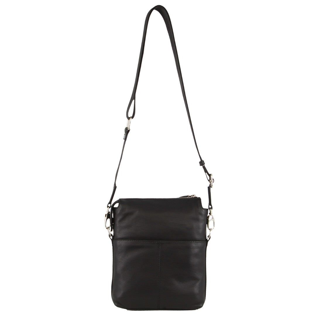 Black Pierre Cardin Leather Crossbody Bag | 7816-HGCXS