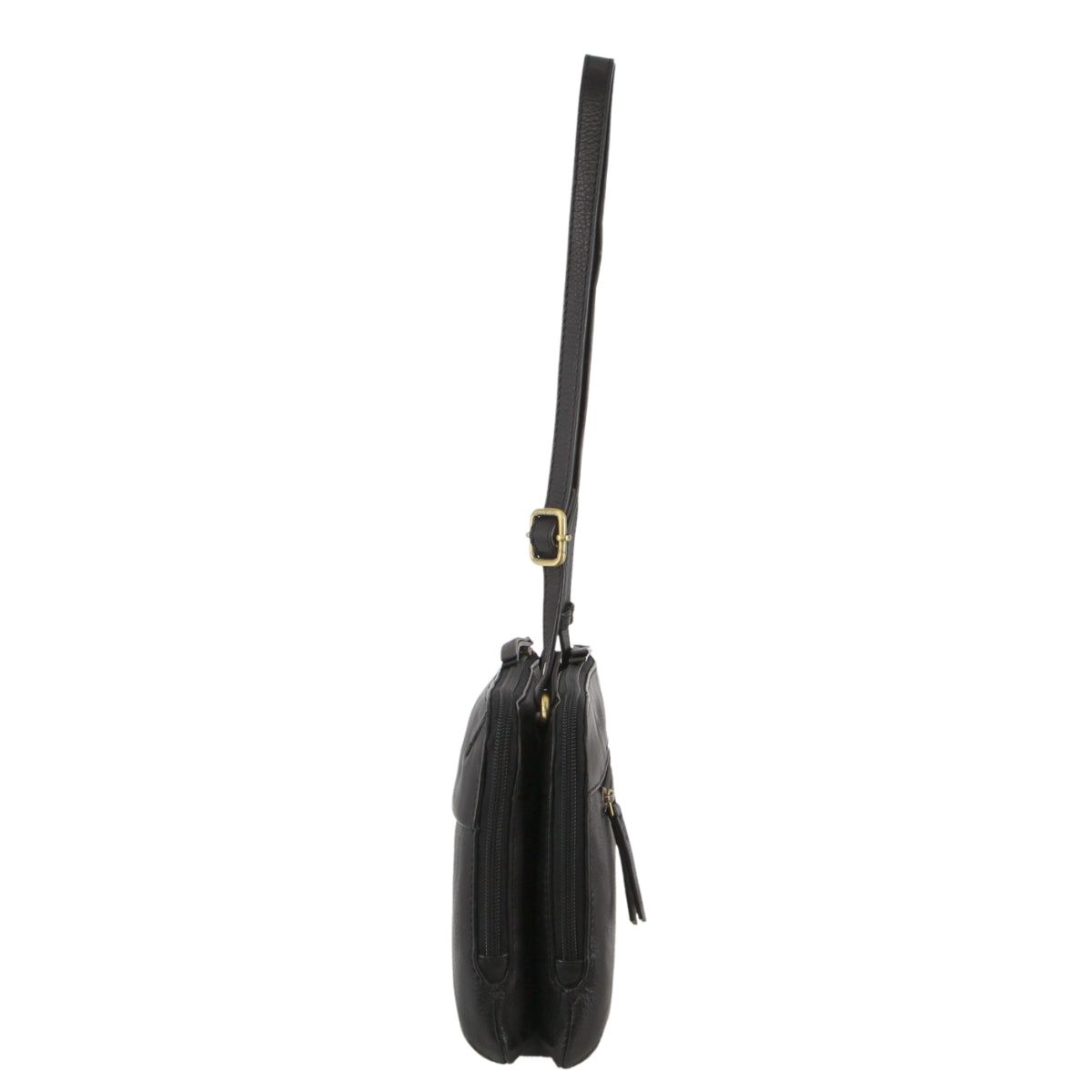 Black Pierre Cardin Leather Crossbody Bag | 4952-EVJYW