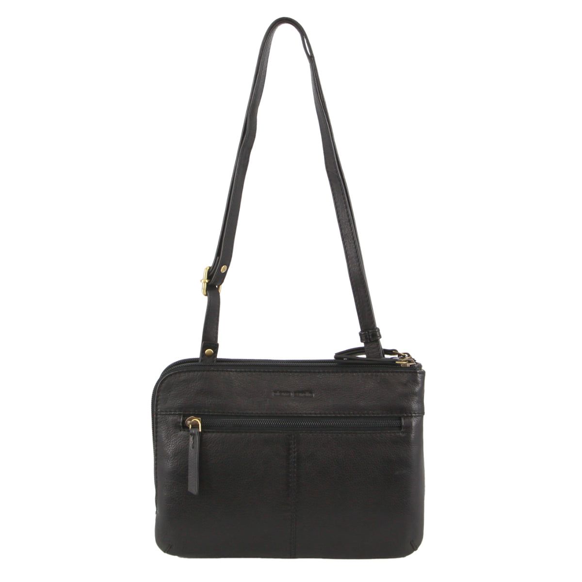 Black Pierre Cardin Leather Crossbody Bag | 4952-EVJYW