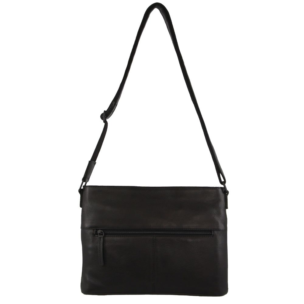 Black Pierre Cardin Leather Embossed Woven Cross-Body Bag | 2760-JIRZH