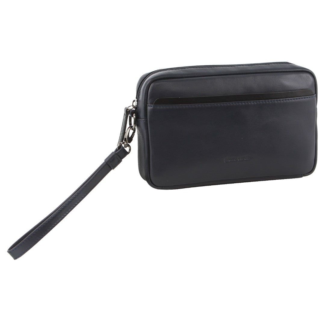 Black Pierre Cardin Leather Organier Bag | 7910-KMBIC