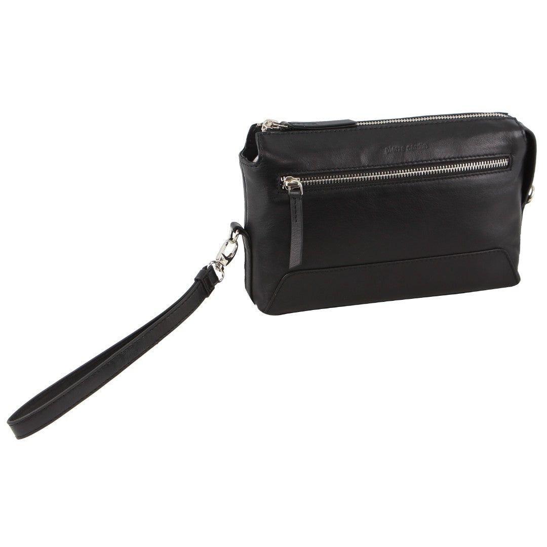 Black Pierre Cardin Leather Organiser Bag | 0829-IFCOE