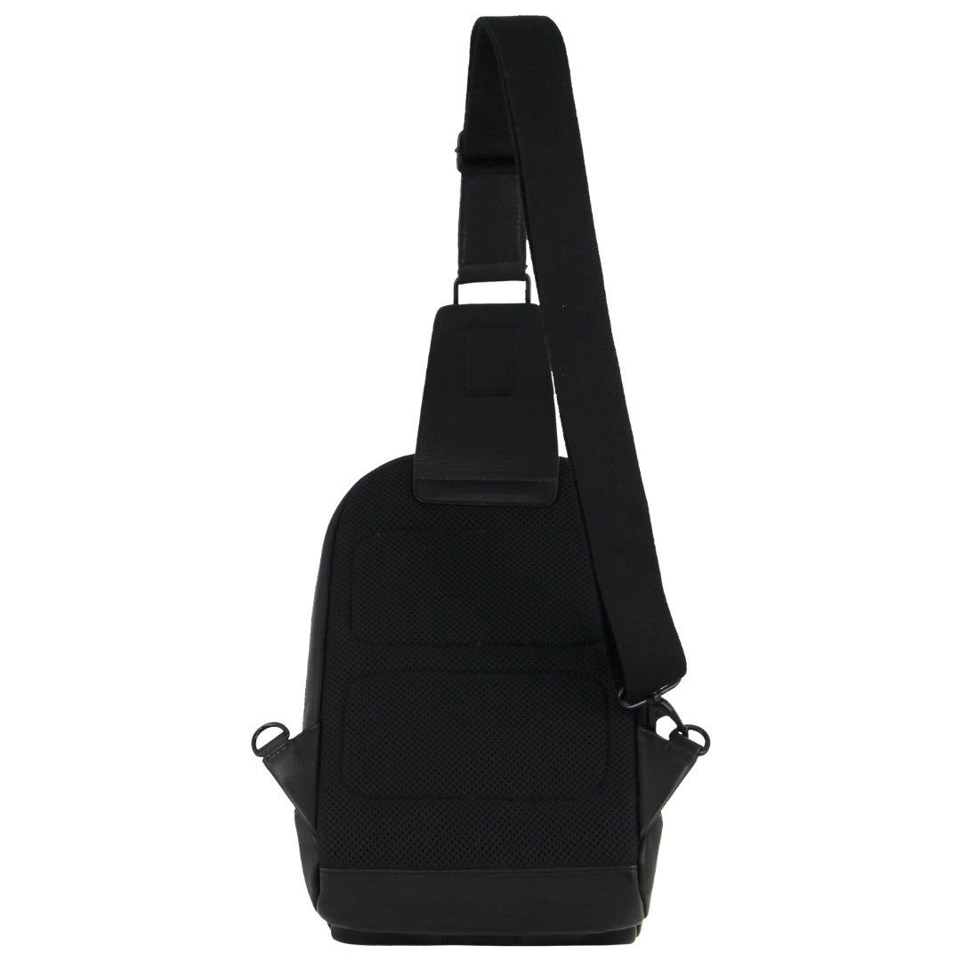 Black Pierre Cardin Leather Sling Bag | 3916-CFZDA