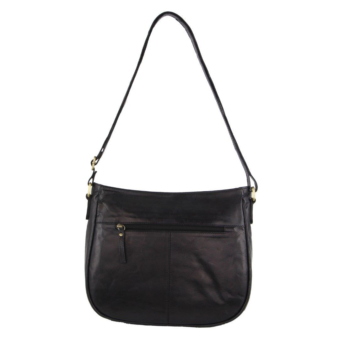 Black Pierre Cardin Leather Stud Detail Cross-body Bag | 4798-JNOCA