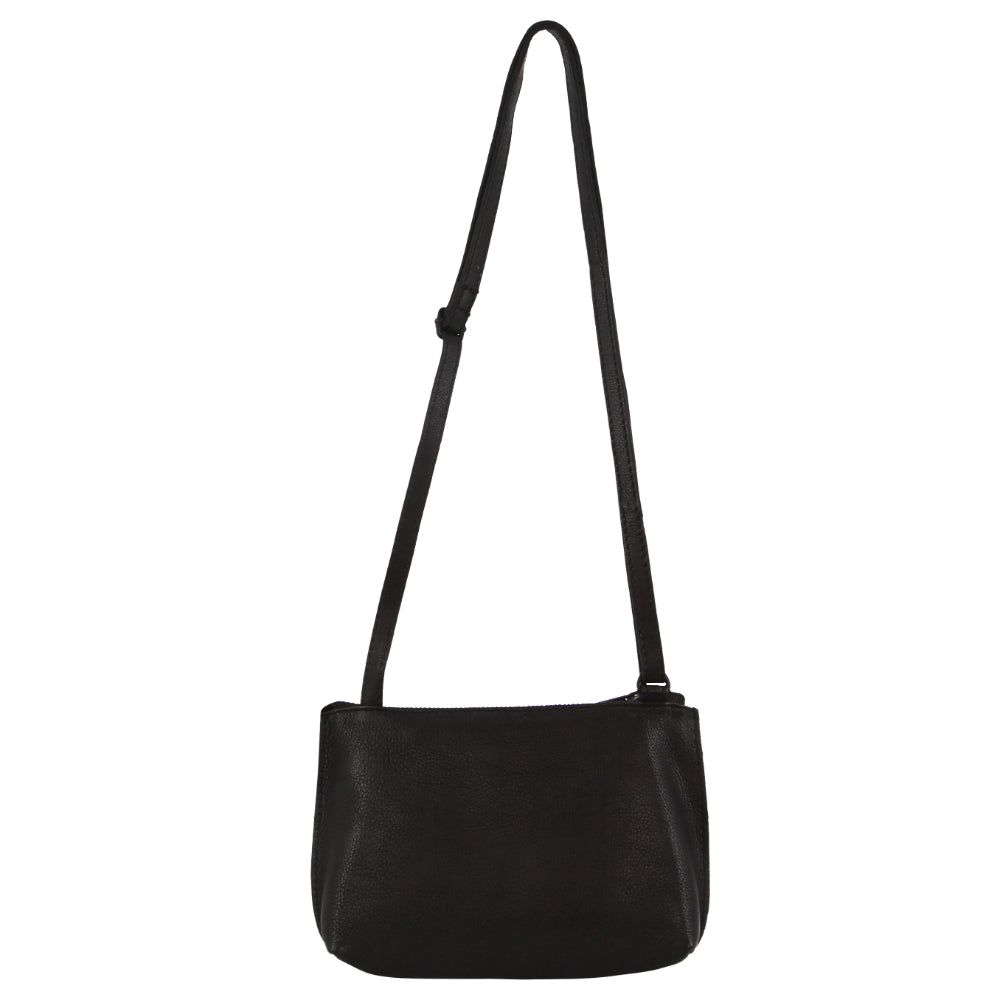 Black Pierre Cardin Leather Trendy Cross-Body Bag | 1509-ZSBRK