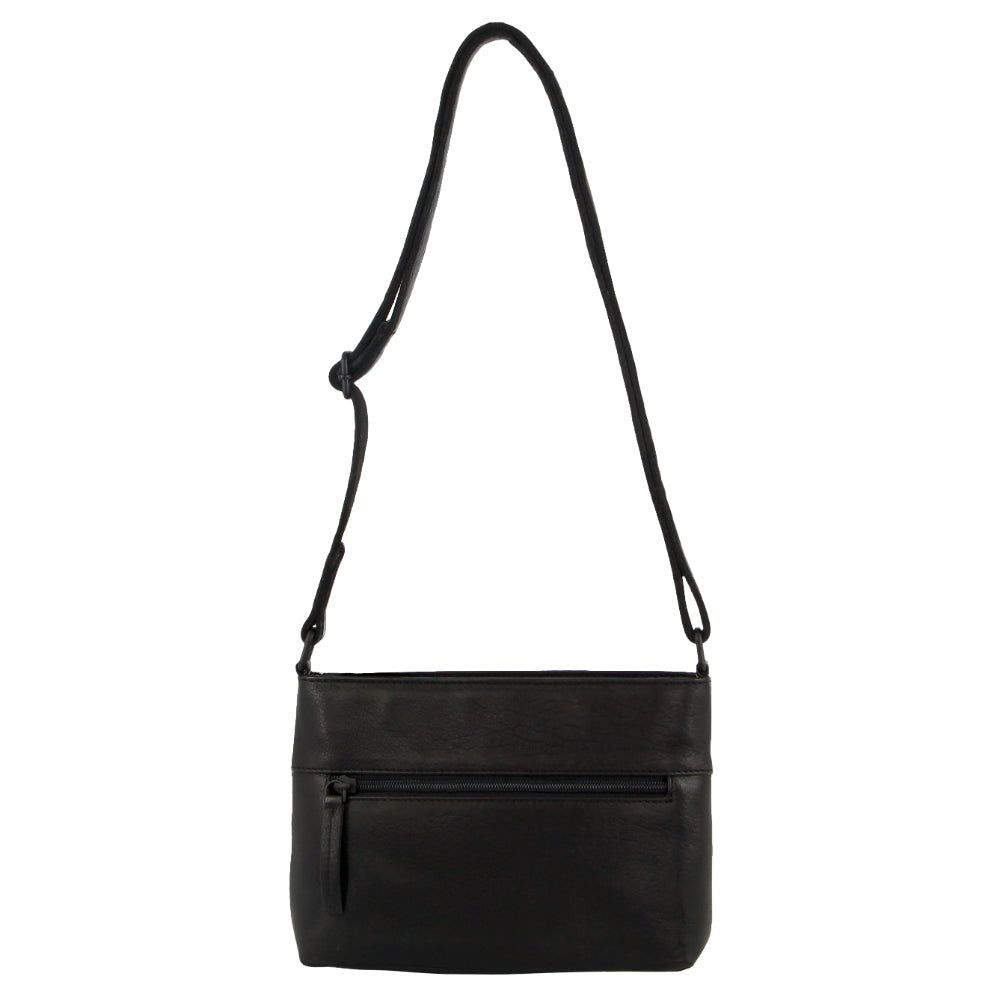 Black Pierre Cardin Leather Woven Embossed Cross-Body Bag | 5180-AYEGZ