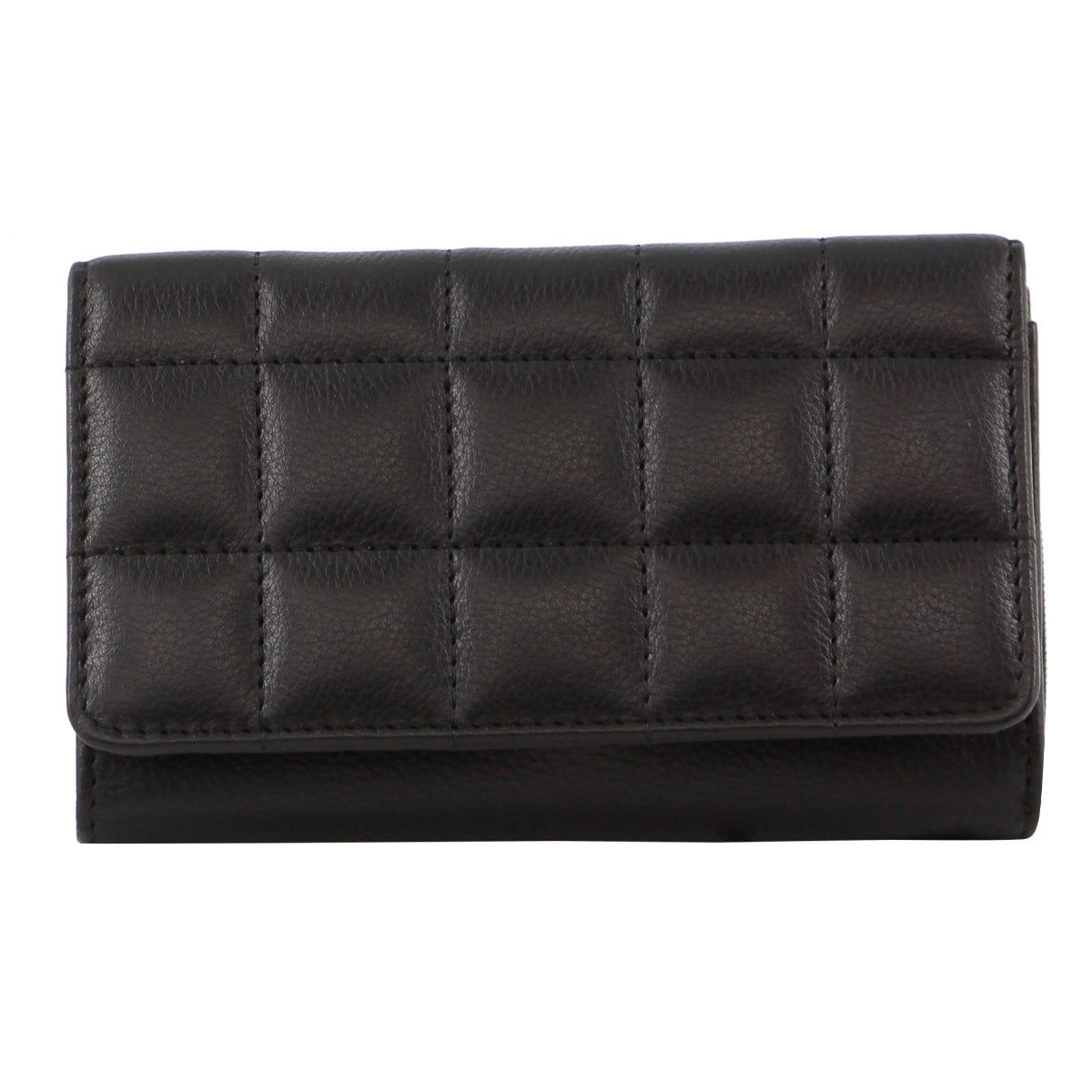 Black Pierre Cardin Pleated Leather Tri-Fold Wallet | 7951-YPAQD