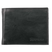 Black Pierre Cardin Rustic Leather Tri-Fold Wallet | 1960-PCNIU