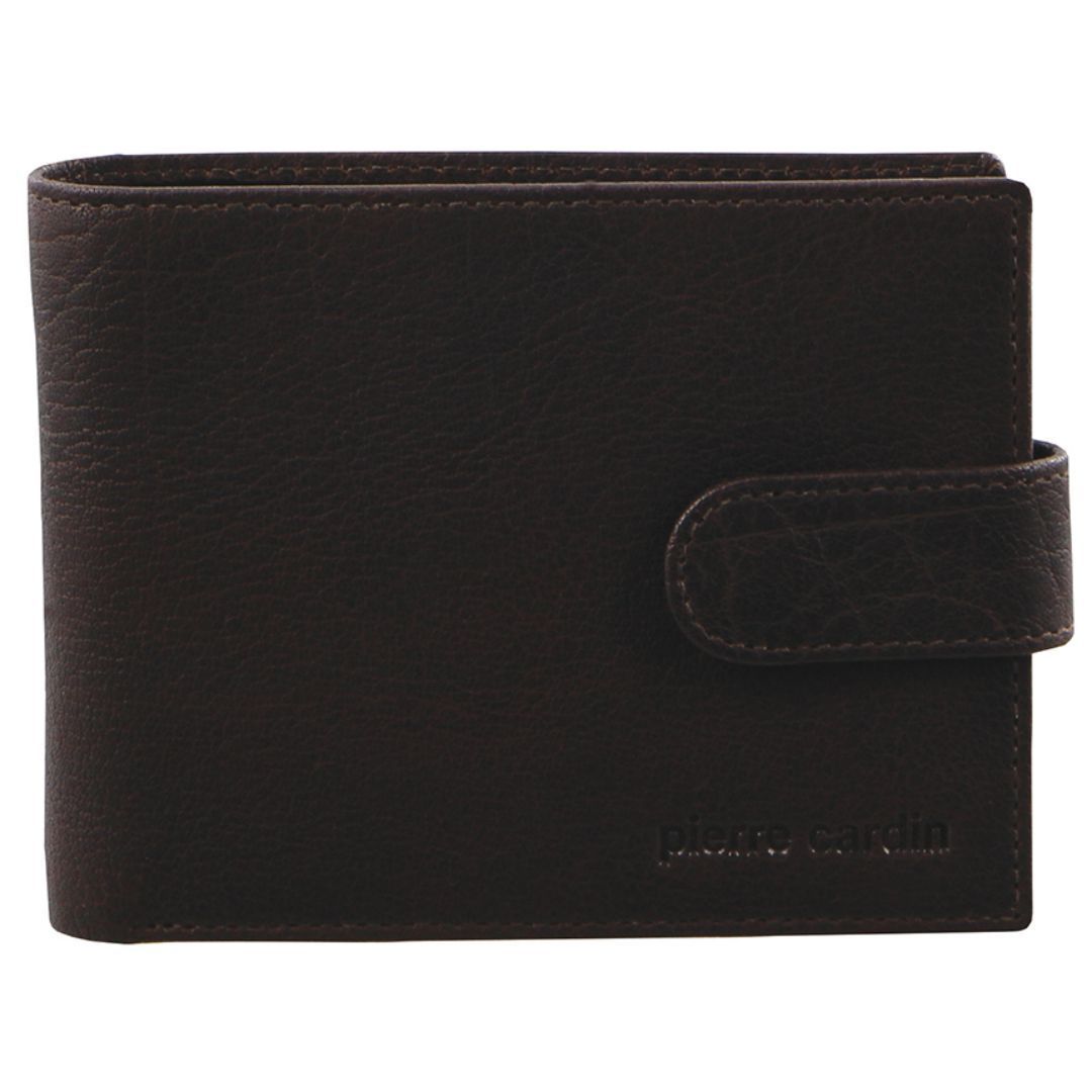 Black Pierre Cardin Rustic Leather Wallet | 0578-DKTSB