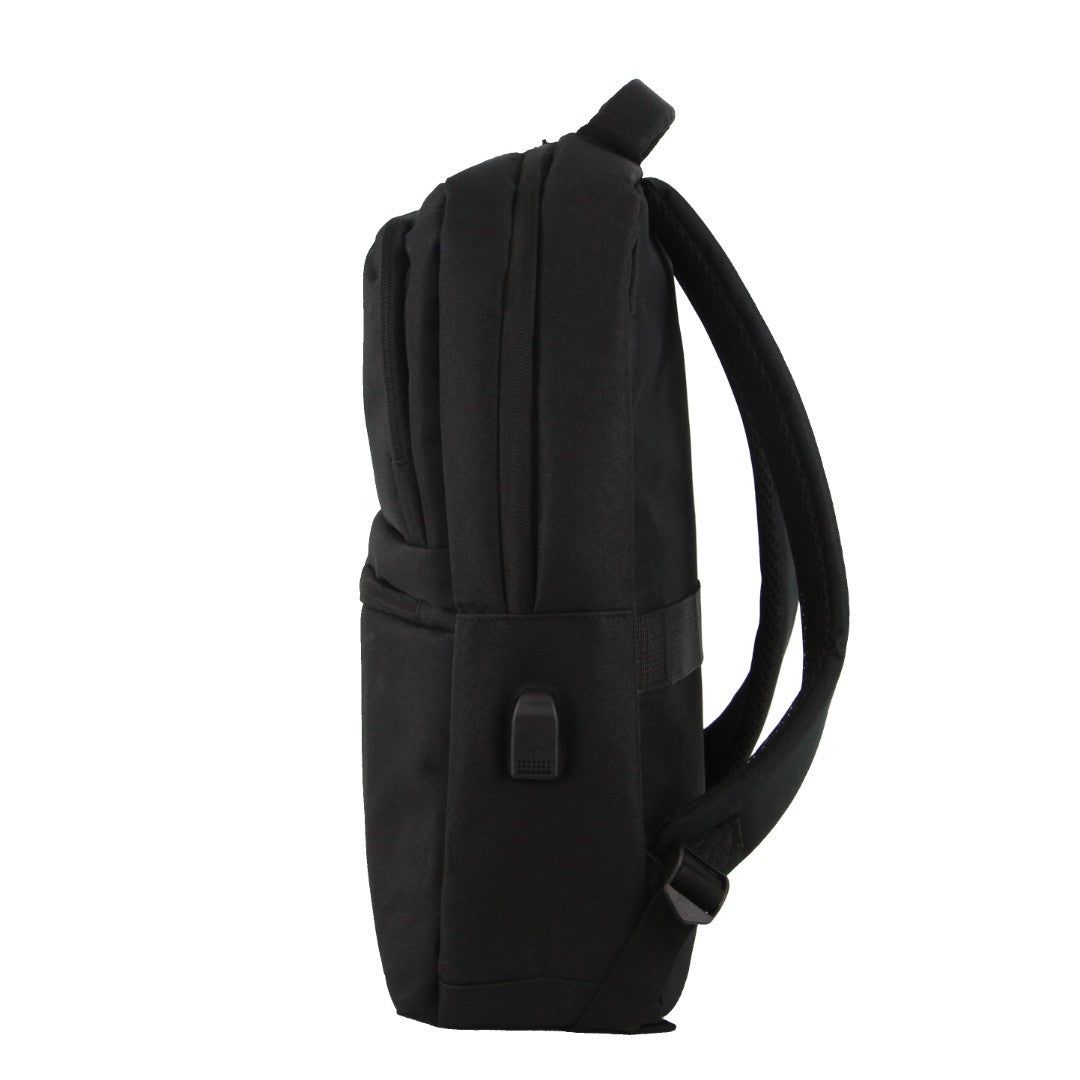 Black Pierre Cardin Travel & Business Backpack with Built-in USB Port | 0695-YEZRF