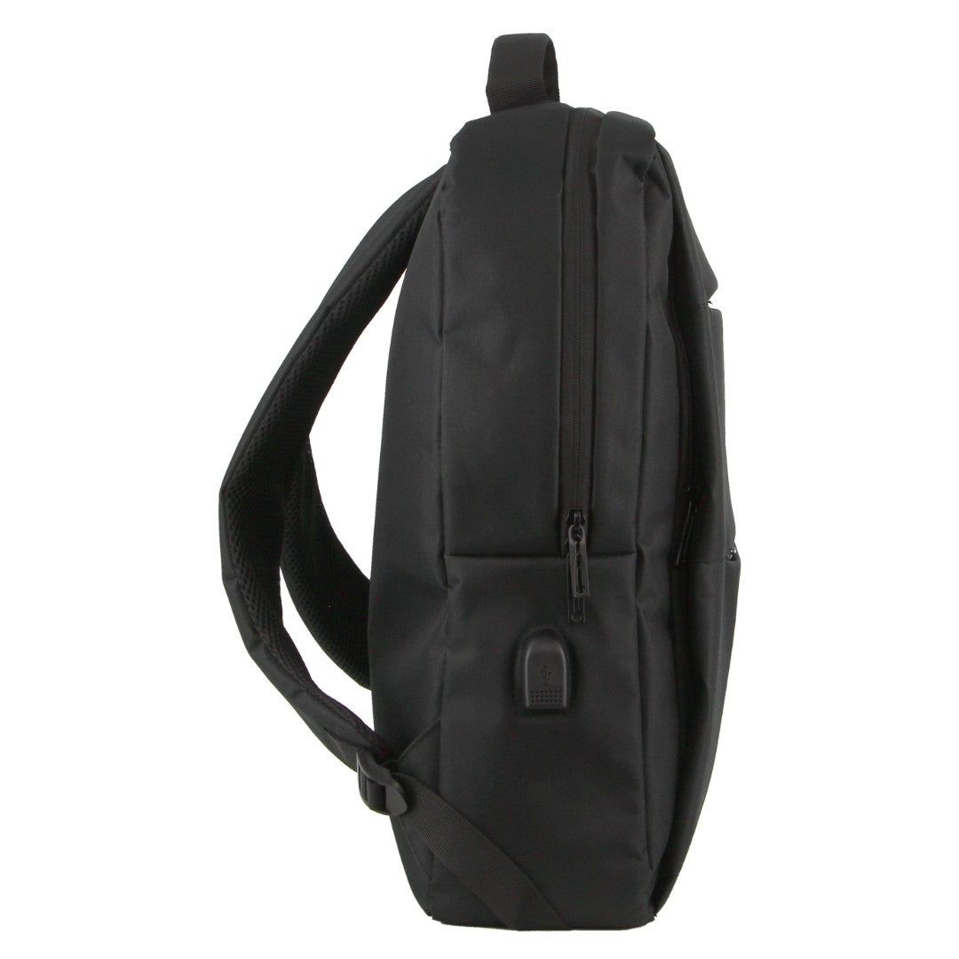 Black Pierre Cardin Travel & Business Backpack with Built-in USB Port | 0568-PKVNG