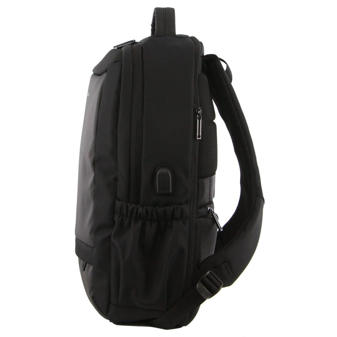 Black Pierre Cardin Travel & Business Backpack with Built-in USB Port | 8942-WANPZ