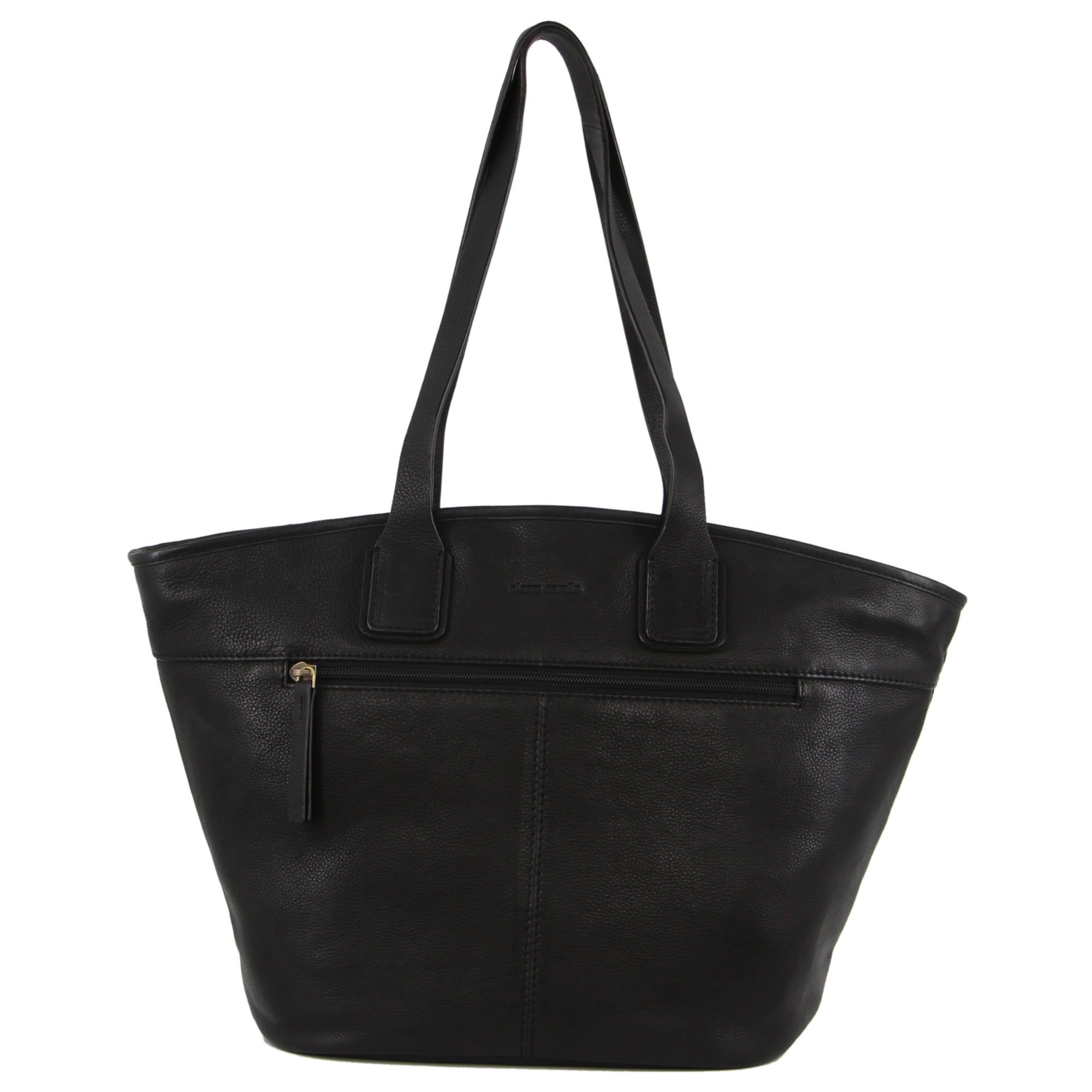 Black Pierre Cardin Woven Embossed Leather Shoulder Bag | 9245-UDIPT