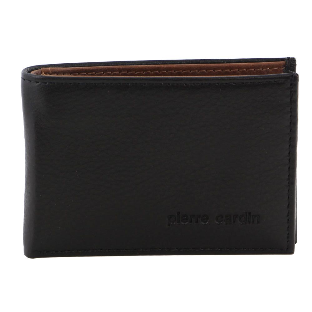 Black / Brown Pierre Cardin Italian Leather Two Tone Wallet Card Holder | 8243-SZBEC