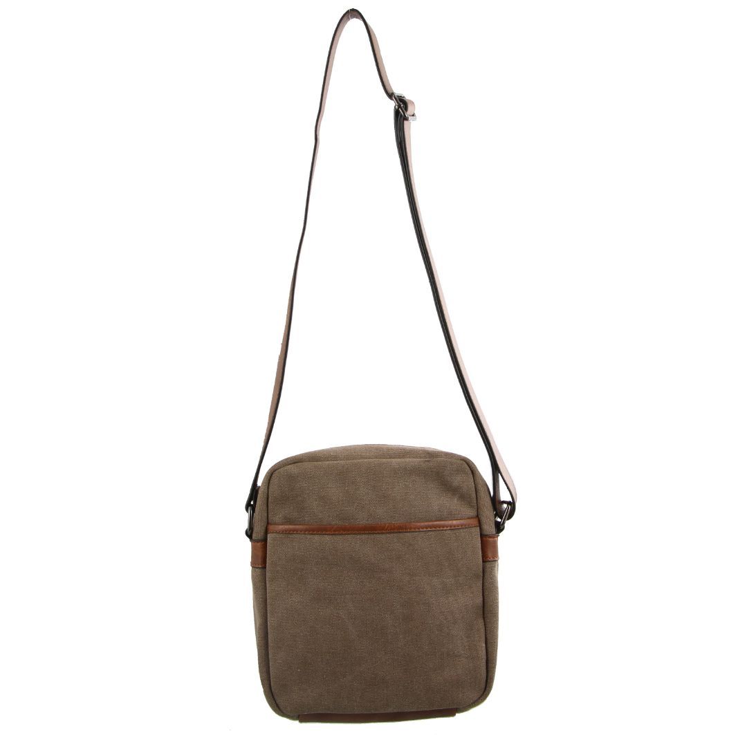 Brown Pierre Cardin Canvas Cross Body Bag | 2431-FBICP