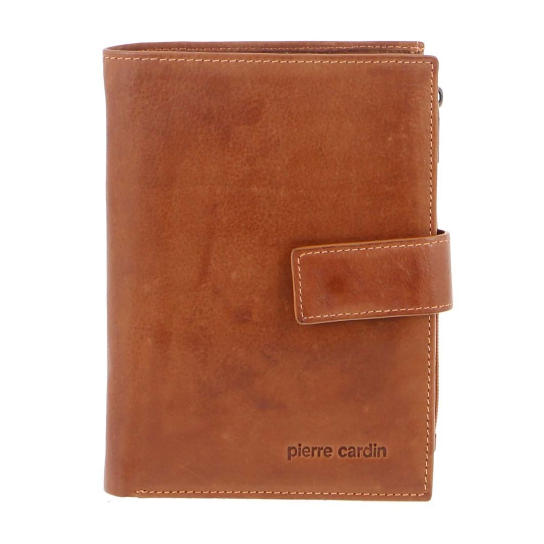 Brown Pierre Cardin Italian Leather Tab Wallet | 9641-PWJIX