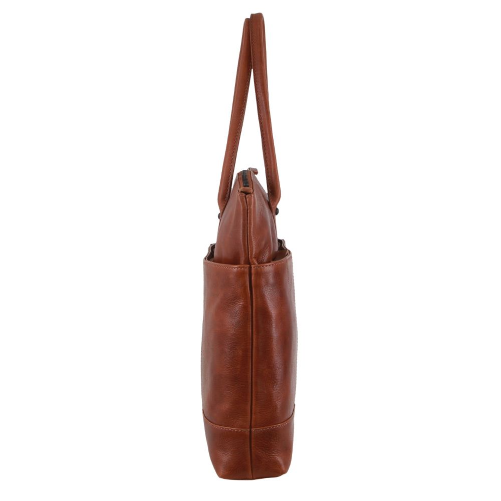 Brown Pierre Cardin Leather Computer Bag | 2764-YGWAR