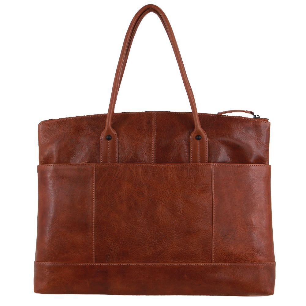 Brown Pierre Cardin Leather Computer Bag | 2764-YGWAR