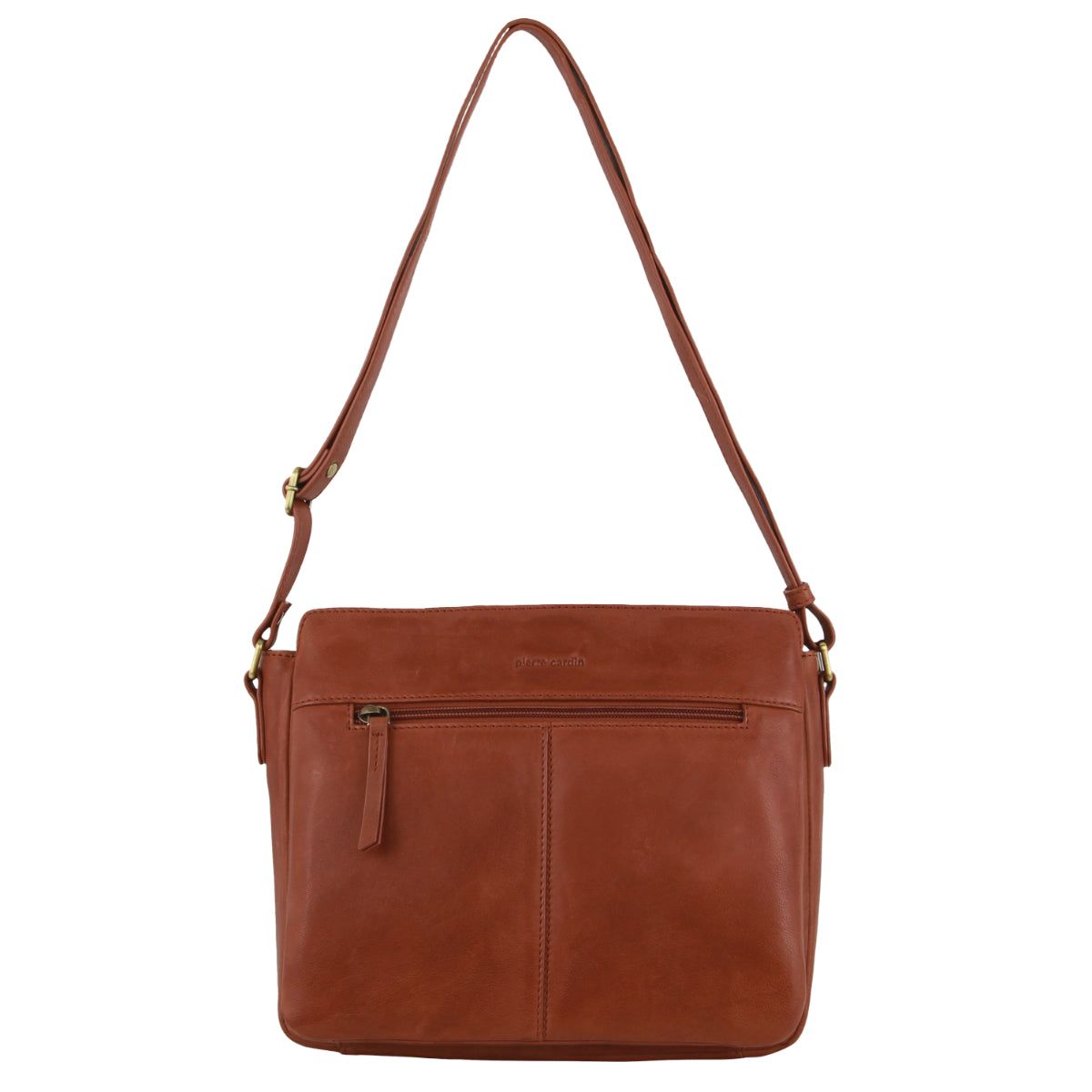 Brown Pierre Cardin Leather Cross-Body Bag | 0732-GQXEN