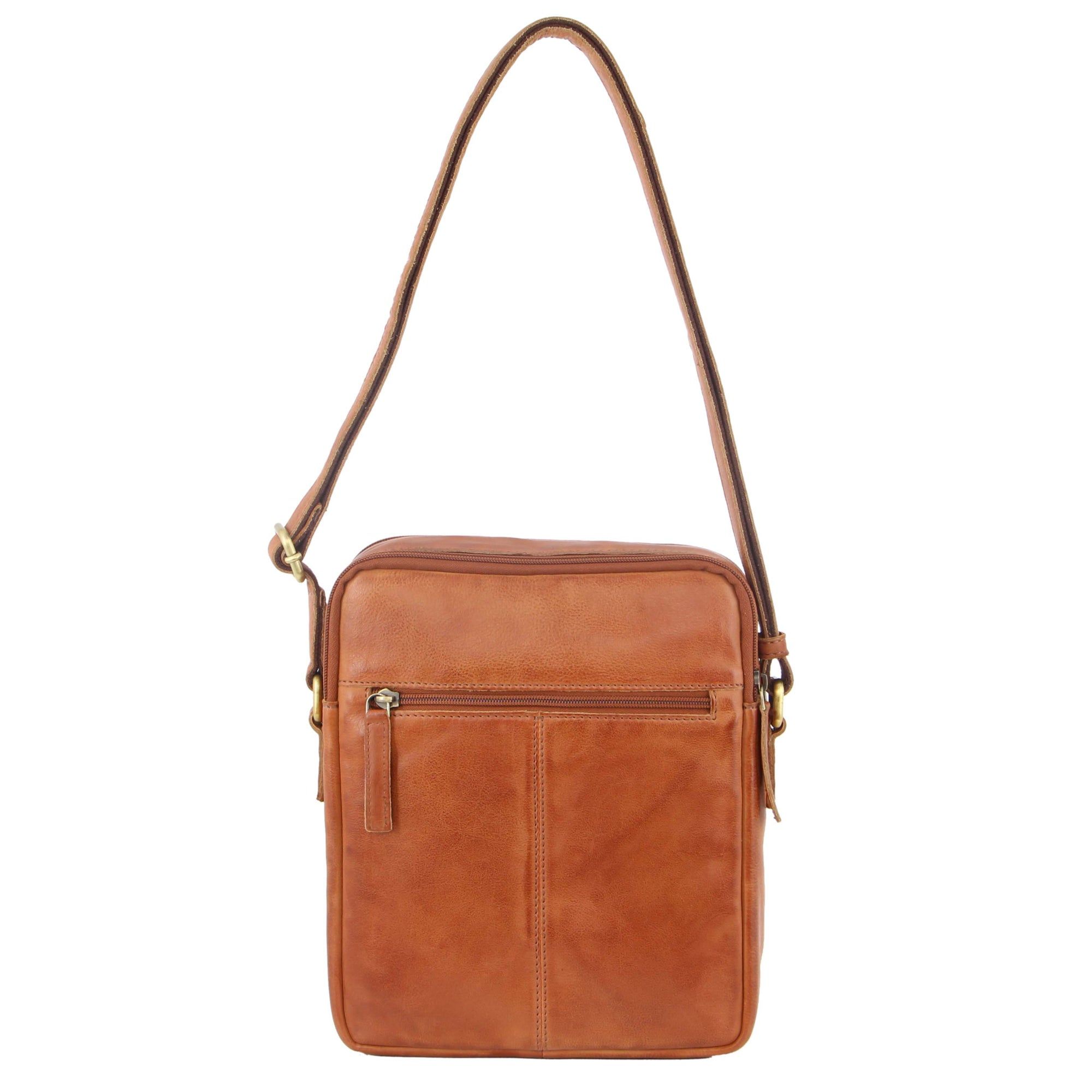 Brown Pierre Cardin Leather Cross-Body Bag | 6327-NWSXY